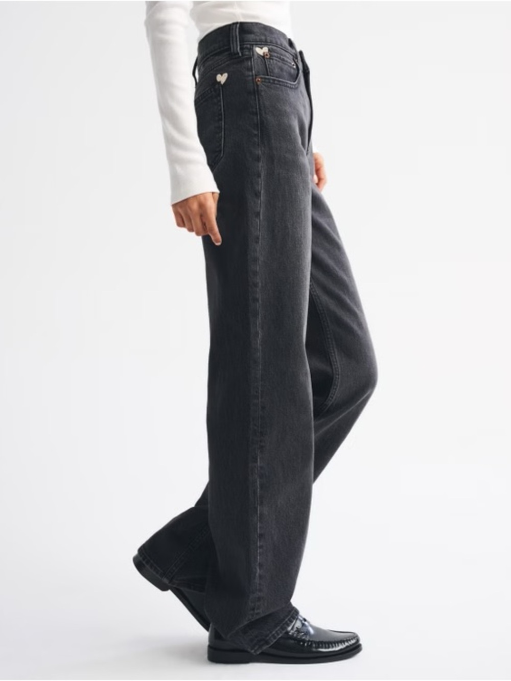 Abercrombie 90s Relaxed Black Jeans (curve love)